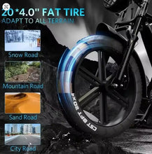 Load image into Gallery viewer, OUXI V8  Fat Tire Electric Bike 48V 15Ah 1000W with Removable Battery moped model 2025 NEW
