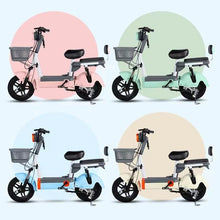 Load image into Gallery viewer, Adults mini E-Bike With 02 seats front Basket
