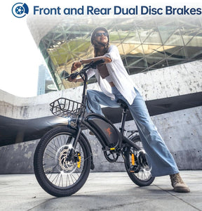 kugoo Kirin V1 Pro Electric bike 48v 25Ah 350W with Child carrying Rack & front Basket - E-Scooter UAE Hub