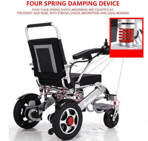 MOFICNO Lightweight Folding Electric Wheelchair with Smart 4-Wheel Drive for Adults