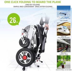 MOFICNO Lightweight Folding Electric Wheelchair with Smart 4-Wheel Drive for Adults