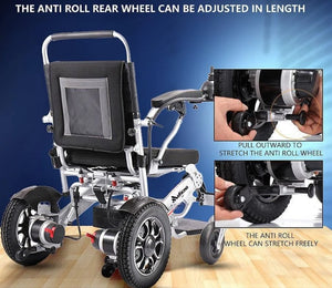 MOFICNO Lightweight Folding Electric Wheelchair with Smart 4-Wheel Drive for Adults