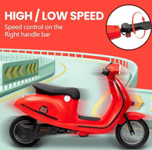 Load image into Gallery viewer, Kids Rideon 24V Vespa Bike XXL Electric Scooty 350W Age 5-10
