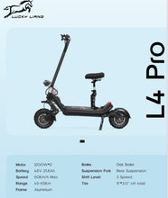 Load image into Gallery viewer, L4 Pro Electric Scooter 48V 21.8Ah 1200W Dual Motor - off Road Tires
