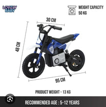 Load image into Gallery viewer, VLR Kids Electric Dirt Bike-SM09 Age 5-9
