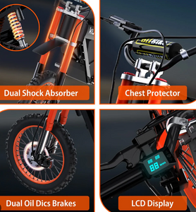 NEW 2025 Kugoo Wish 01 Electric Dirt Bike pit Bike 55Kmh 50km Range