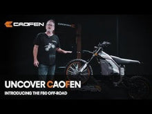 Load and play video in Gallery viewer, CAOFEN FX OFF ROAD DIRT BIKE 72V 60Ah All Terrain 180km Range 100kmh speed 12000W power
