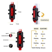 Load image into Gallery viewer, USB Rechargeable Lamp LED Safety Warning Taillight light Pire - E-Scooter UAE Hub
