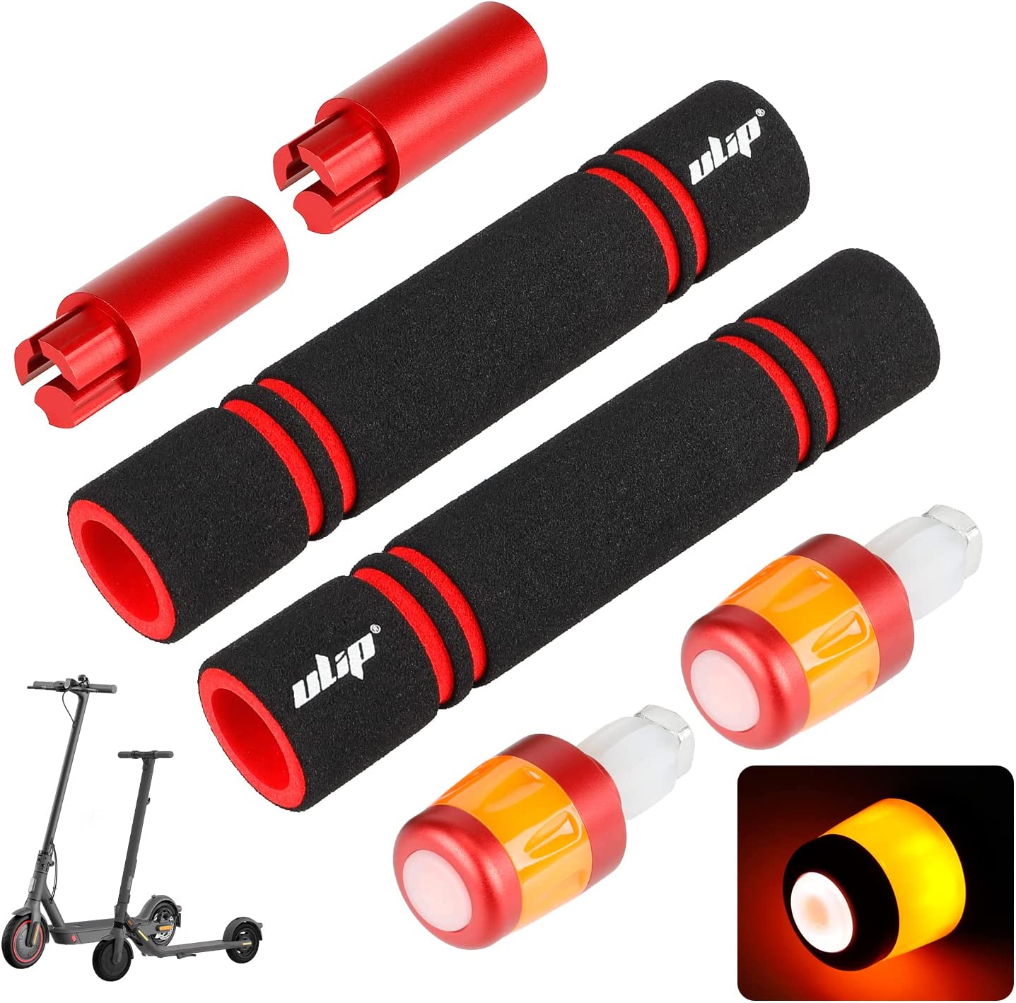 Ulip Handlebar Extender Bar Grips -Turn Signals Direction for M365