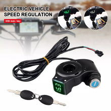 Load image into Gallery viewer, Electric Bicycle Thumb Throttle Voltmeter Digital Battery Voltage Key Switch Power Key Lock Electric Bike Accessories - E-Scooter UAE Hub
