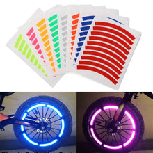 Load image into Gallery viewer, Reflective Tire Safety Stickers for Escooter Bicycle Reflective Sticker Wheel Accessories
