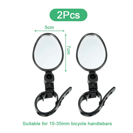 2pcs Scooter Rearview Mirror Handlebar Rear View Mirrors Bike Mirror for EScooter