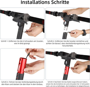 Scooter Front Pole Ulip Extension Tube for Ninebot Max G30 series